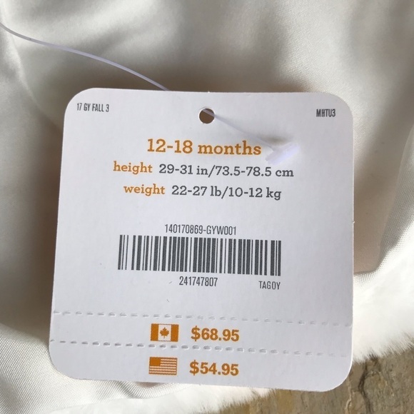 Gymboree winter white faux fur cropped shrug sweater top - Picture 7 of 7